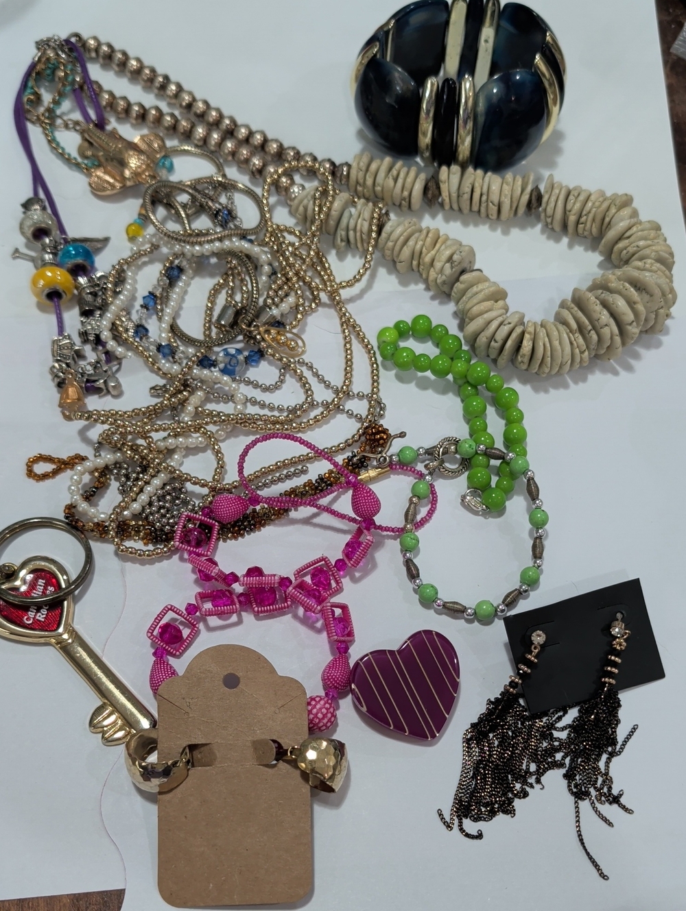 Assorted Women's Jewelry Set — Pink & Green Accents